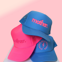 Load image into Gallery viewer, Strong as a mother™ Embroidered Trucker Hat - Sky Blue

