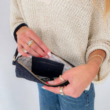 Load image into Gallery viewer, Suede Emma Woven Clutch Wristlet
