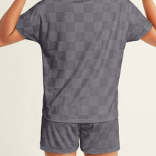 Load image into Gallery viewer, Checkered Drawstring Shorts Lounge Set
