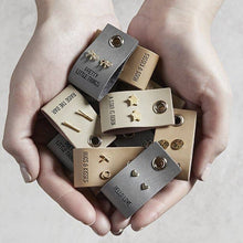 Load image into Gallery viewer, Leather Tag  Earrings
