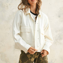 Load image into Gallery viewer, Washed Cotton Jacket with Cargo Pockets
