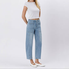 Load image into Gallery viewer, High Rise Barrel Jeans w/Elastic Waist ~ Flying Monkey
