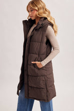 Load image into Gallery viewer, Longline Quilted Puffer Vest
