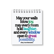 Load image into Gallery viewer, Spiral Pad - May Your Walls Know Joy (Radmacher)
