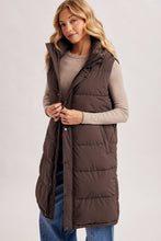 Load image into Gallery viewer, Longline Quilted Puffer Vest
