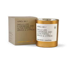 Load image into Gallery viewer, Apres Ski (Spruce &amp; Cypress) Gold Tumbler Candle
