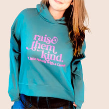 Load image into Gallery viewer, Raise them Kind. Crop Hoodie ~ SALE
