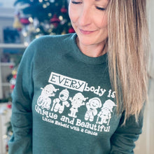 Load image into Gallery viewer, EVERYbody is Unique &amp; Beautiful Raglan Sweatshirt
