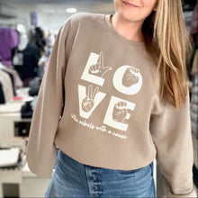 Load image into Gallery viewer, LOVE Garment-Dyed Sweatshirt-SALE
