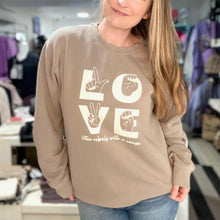 Load image into Gallery viewer, LOVE Garment-Dyed Sweatshirt-SALE
