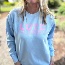 Load image into Gallery viewer, LOVE One Another Sweatshirt ~ Sky Blue
