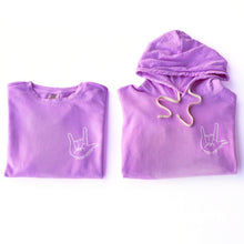 Load image into Gallery viewer, I LOVE YOU Garment- Dyed Crewneck &amp; Hoodie
