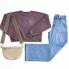 Load image into Gallery viewer, I Love You Sign Garment-Dyed Boxy Sweatshirts
