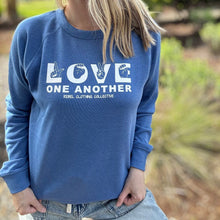 Load image into Gallery viewer, LOVE One Another Raglan Sweatshirt ~ Royal Blue
