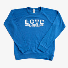 Load image into Gallery viewer, LOVE One Another Raglan Sweatshirt ~ Royal Blue
