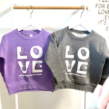 Load image into Gallery viewer, LOVE Toddler Crewneck Sweatshirts
