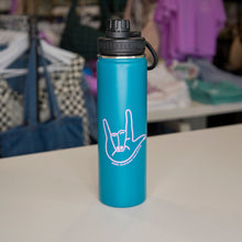 Load image into Gallery viewer, I Love You sign 24oz Water Bottles
