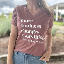 Load image into Gallery viewer, More Kindness Changes Everything. Women's V-neck
