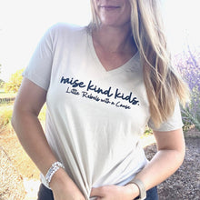 Load image into Gallery viewer, raise kind kids. Women's V-neck
