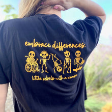 Load image into Gallery viewer, raise kind kids.// embrace differences. Women's Garment-Dyed Boxy Crew
