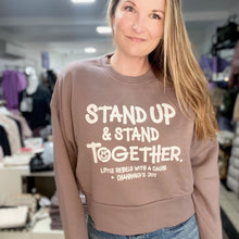 Load image into Gallery viewer, Stand Up &amp; Stand Together. Women's Sweatshirt CJF x LR
