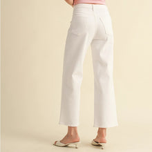 Load image into Gallery viewer, Utility Wide Leg Jeans ~ Just Black Denim ~ White
