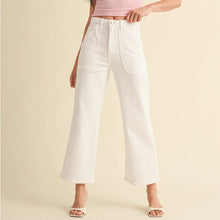 Load image into Gallery viewer, Utility Wide Leg Jeans ~ Just Black Denim ~ White
