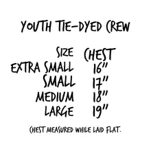 Load image into Gallery viewer, Always Presume Competence Youth Crew ~ Tie Dye
