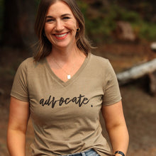 Load image into Gallery viewer, Advocate. Women's V-neck ~ SALE

