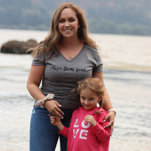 Load image into Gallery viewer, raise them kind Women's V-neck - Grey
