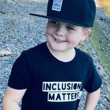 Load image into Gallery viewer, Inclusion Matters. Youth Crew ~ Black ~ SALE
