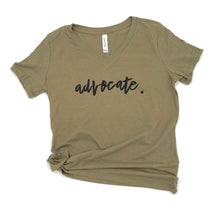 Load image into Gallery viewer, Advocate. Women's V-neck ~ SALE
