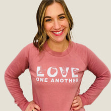 Load image into Gallery viewer, LOVE One Another Raglan Sweatshirt
