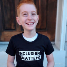 Load image into Gallery viewer, Inclusion Matters. Youth Crew ~ Black ~ SALE
